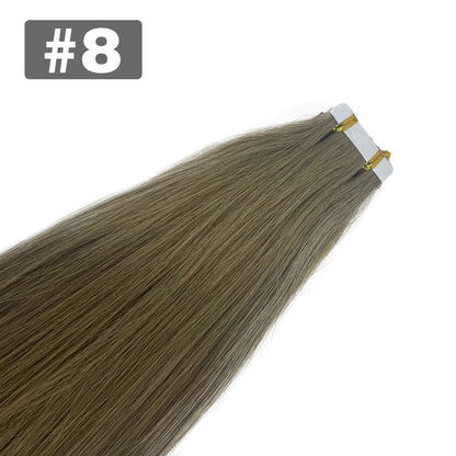 Tape in Hair Extensions Human Hair Brazilian Hair 100% Human Hair Extensions 20 Pcs Straight for Women