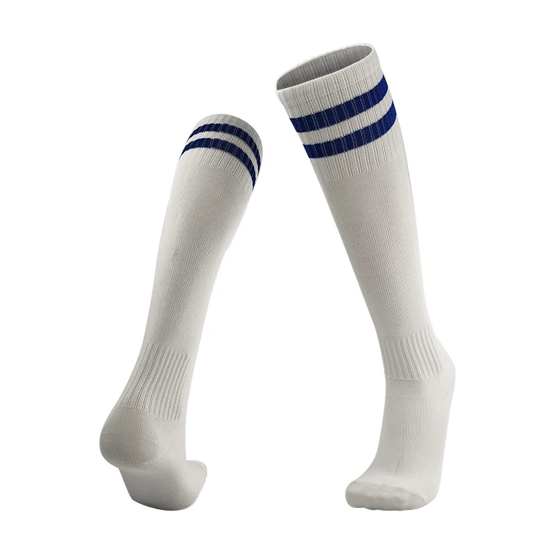 Kinder Fußballsocken Sport Rutschfeste Lange Schlauch Fußballstrümpfe Basketball Atmungsaktive Kniestrümpfe Gestreifte Jungen Mädchen Socken
