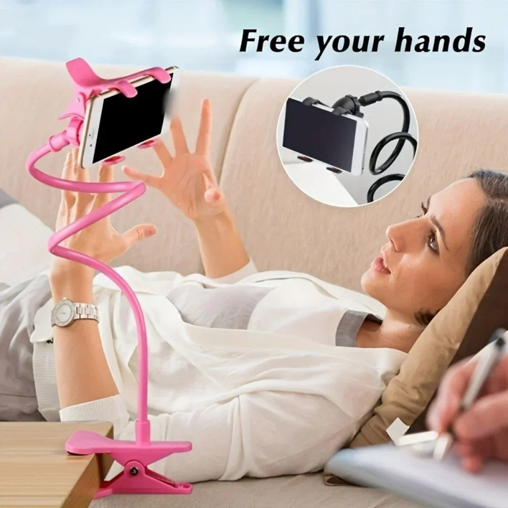 Verstellbarer Handyhalter mit langem Arm | Universelle Bett-Schreibtischhalterung | Passend für iPhone Samsung Xiaomi Huawei alle Modelle