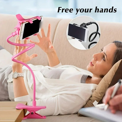 Verstellbarer Handyhalter mit langem Arm | Universelle Bett-Schreibtischhalterung | Passend für iPhone Samsung Xiaomi Huawei alle Modelle