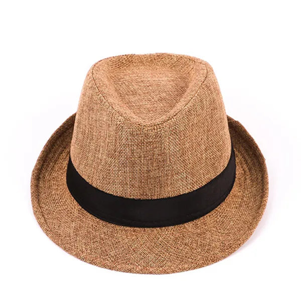 Men's Fashion Top Hat Cotton Linen Solid Jazz Hat Men's English Gentleman Hat Versatile Casual Sunshade Four Seasons Hats Gifts