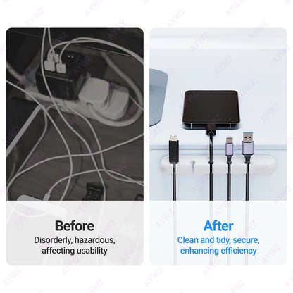 Selbstklebende Kabelhalter Clips Kabelmanagement Kabelorganisator für Desktop USB-Ladekabel Nachttisch Netzkabel Mauskabel 1 Stk.