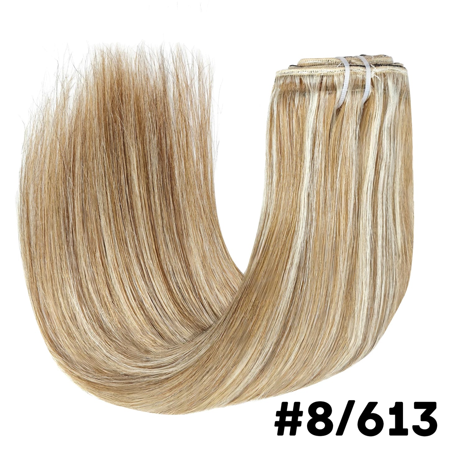 Seamless Clip ins Extensions Human Hair Straight Brazilian Remy Real Natural Soft Hair 8Pcs 120G Clip on Human Hair Extensions