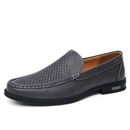 Genuine Leather Men Footwear Slip on Office Man Formal Shoes Wedding Party Men Dress Shoes Breath Driving Lazy Loafers Moccasins