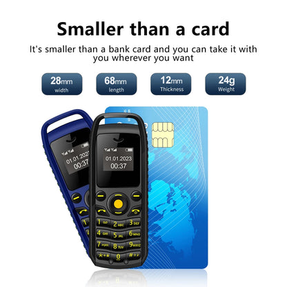 SERVO B25 Tasten-Minihandy 2 SIM Bluetooth Wähltelefon im Taschenformat strahlungsarm Blacklist-Alarm kleines Mobiltelefon für den Sport