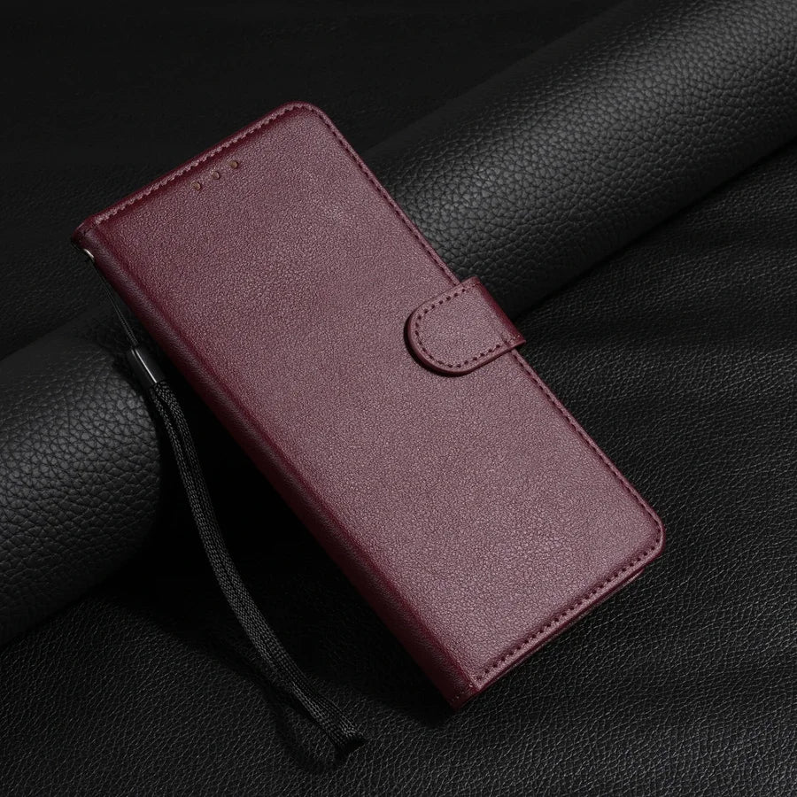 Magnetische Flip-Lederhülle mit Kartenfach für Samsung Galaxy A05s A06 A07 A12 A13 A14 A15 A16 A17 A24 A26 A34 A35 A36 A52 A53 A54 A55 A56