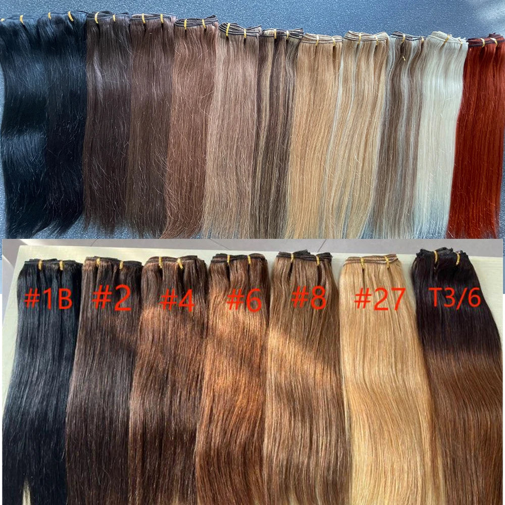 Doreen 160G 200G 240G Volume Series Brazilian Machine Remy Straight Clip In Human Hair Extensions  Full Head 10Pcs 14 to 24 Inch