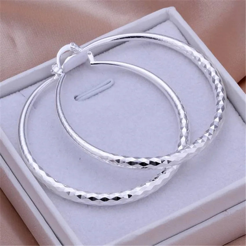 Ohrringe 3CM Kreis-Creolen für Damen, modisch, hübsch, Hochzeit, Party, Schmuck, Weihnachtsgeschenke