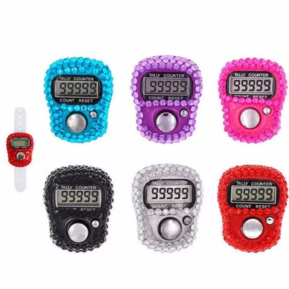 Resetierbarer Fingerzähler Ring Mini LCD Digitaler Display Zähler, Handzähler, Stichzähler, Stricken, Runden, Angeln, Golf und Reihe