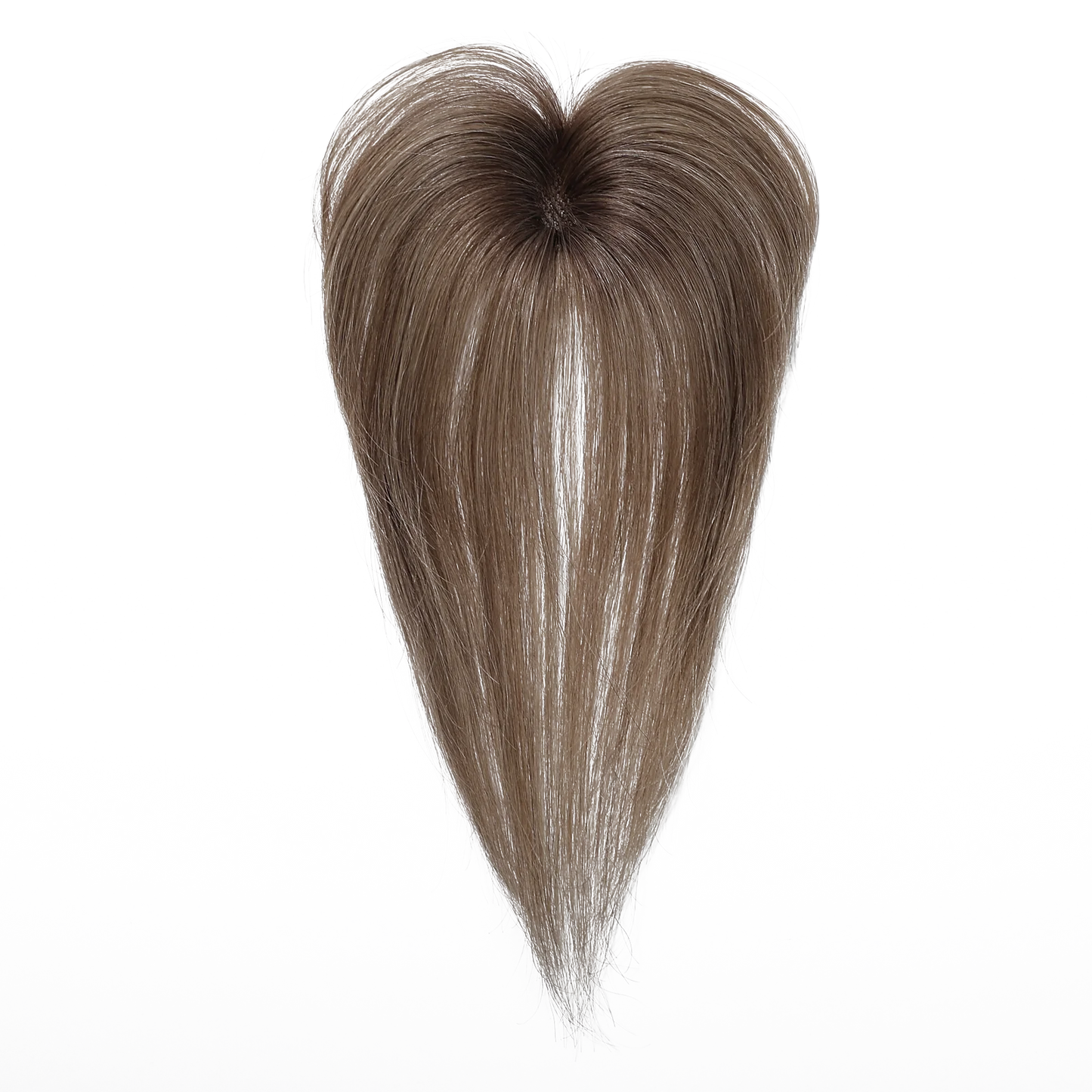 100% Remy Human Hair Toppers with Bangs Light Brown Hairpieces 3D Wispy Bangs for Women Thin Hair Real Human Hair Topper Clip In