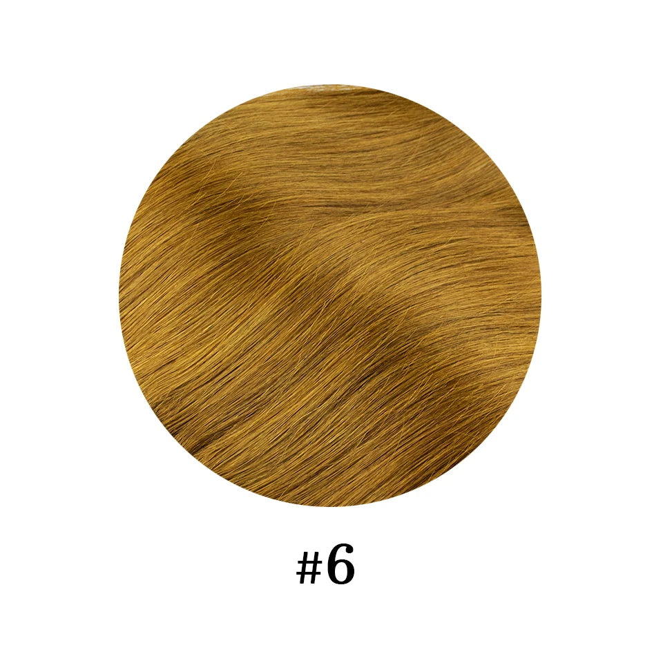 Fish Line 100 Human Hair Extension Piece Hair Blonde Remy Straight Hair Fishing Wire with 3 Clips Invisible Wire Hair Extension