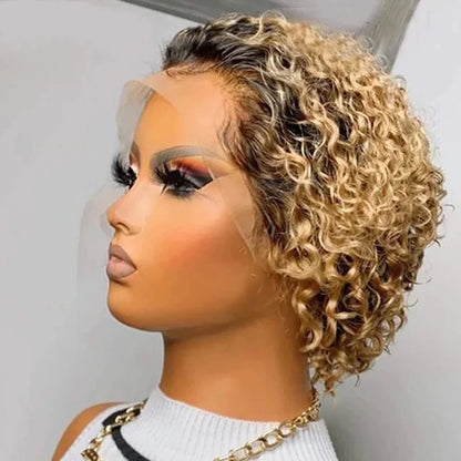 Pixie Cut Wig Human Hair 13x1 Lace Frontal Wigs  For Women Human Hair Short Bob Human Hair Wigs  Lace Front Human Hair Wig