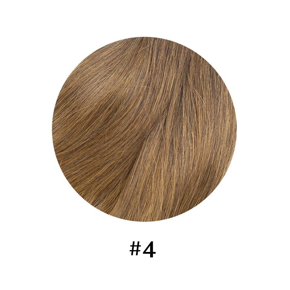 Fish Line 100 Human Hair Extension Piece Hair Blonde Remy Straight Hair Fishing Wire with 3 Clips Invisible Wire Hair Extension
