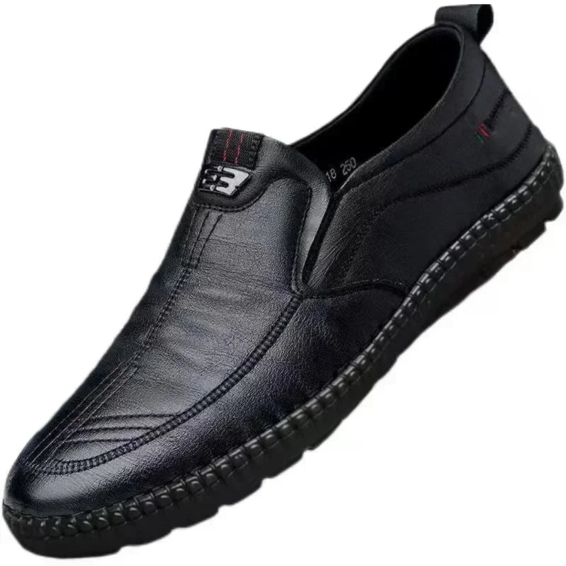 Mens Casual Shoes Slip-on Shoes Leather Shoe Wear-resistant Men Flat Shoes Comfortable Driving Shoe Office Loafers Tenis Hombre