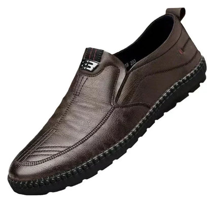 Mens Casual Shoes Slip-on Shoes Leather Shoe Wear-resistant Men Flat Shoes Comfortable Driving Shoe Office Loafers Tenis Hombre