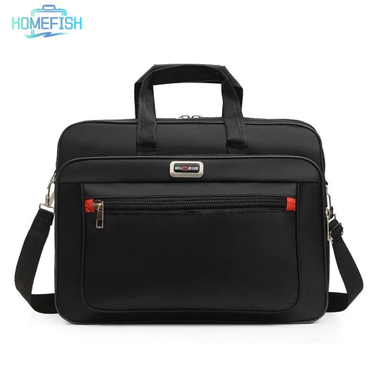 HOMEFISH Herren große Kapazität Business Aktentasche tragbare vielseitige Umhängetasche mehrere Fächer Handtasche für Business & Freizeit