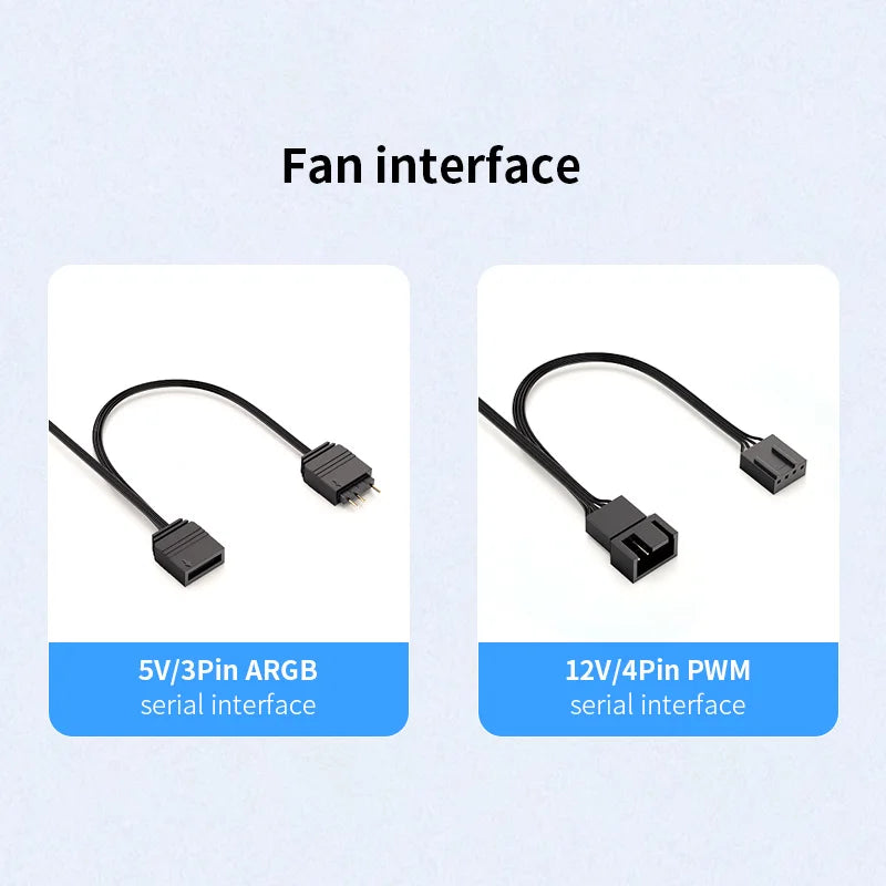 Teucer Infinite Mirror 120mm 5V 3Pin ARGB PC-Gehäuselüfter 12V 4Pin PWM 800-2000RPM 12cm Gehäuse-CPU-Wasserkühlungsventilator