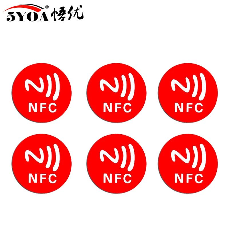 6 Stück NFC Ntag213 Ntag215 Ntag216 TAG Aufkleber 213 13,56MHz Universelles Etikett RFID Token Patrol Ultralight für Amiibo Etc