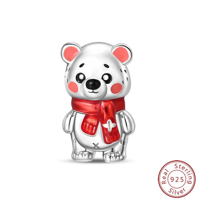 Original 925 Sterling Silber Rote Charm Perlen Rotwein Chili Hantel Anhänger für Frauen Passend für DIY Armband Geburtstag Schmuck Geschenk