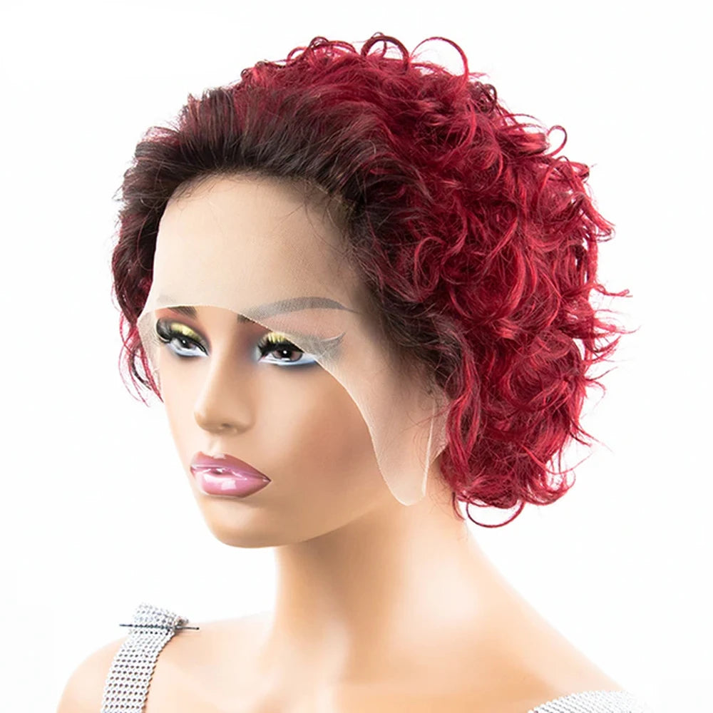 Pixie Cut Wig Human Hair 13x1 Lace Frontal Wigs  For Women Human Hair Short Bob Human Hair Wigs  Lace Front Human Hair Wig