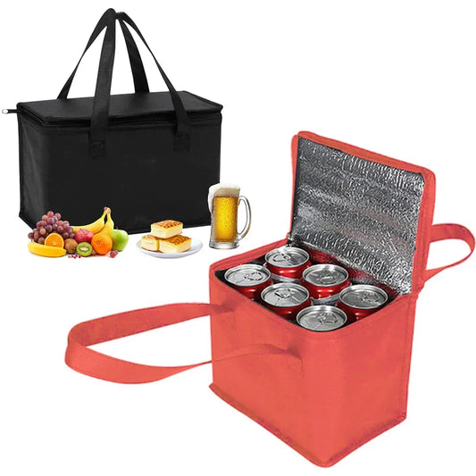 Tragbare Lunch-Kühltasche Faltbare Isolierung Picknick-Kühlbox Lebensmittel-Isoliertasche Getränketräger Isoliertaschen Bier-Liefertasche
