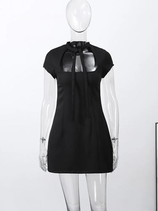 Fashion Summer Hollow Out Women Dress Belt Zipper Hip Package Slimming Polka Dot Skirt Sexy Female Party Dress 2026