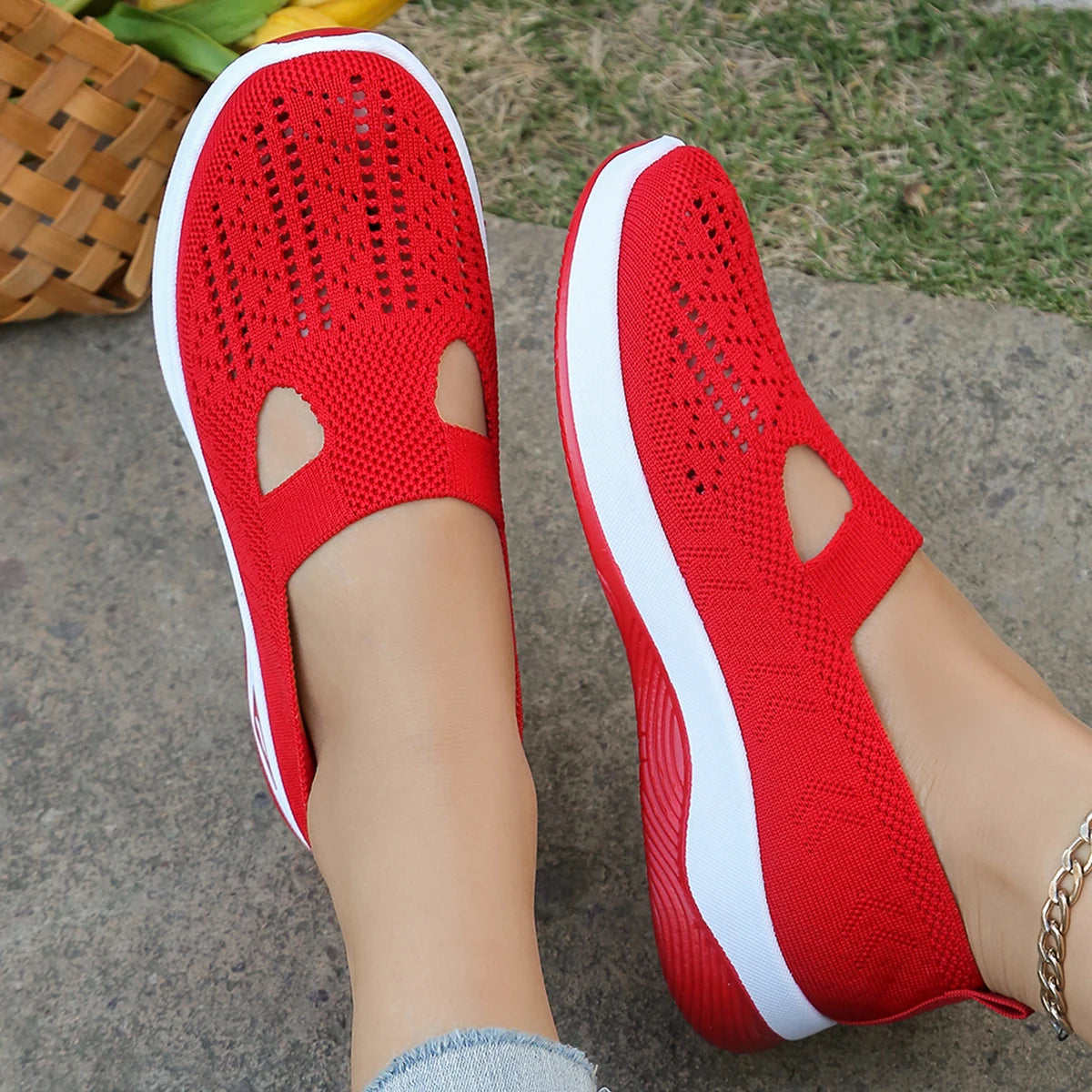 Damensommerschuhe - Freizeit-Sneaker, schlicht, für vier Jahreszeiten geeignet, leichte flache Damenschuhe, einfarbig, Ausverkauf mit kostenlosem Versand
