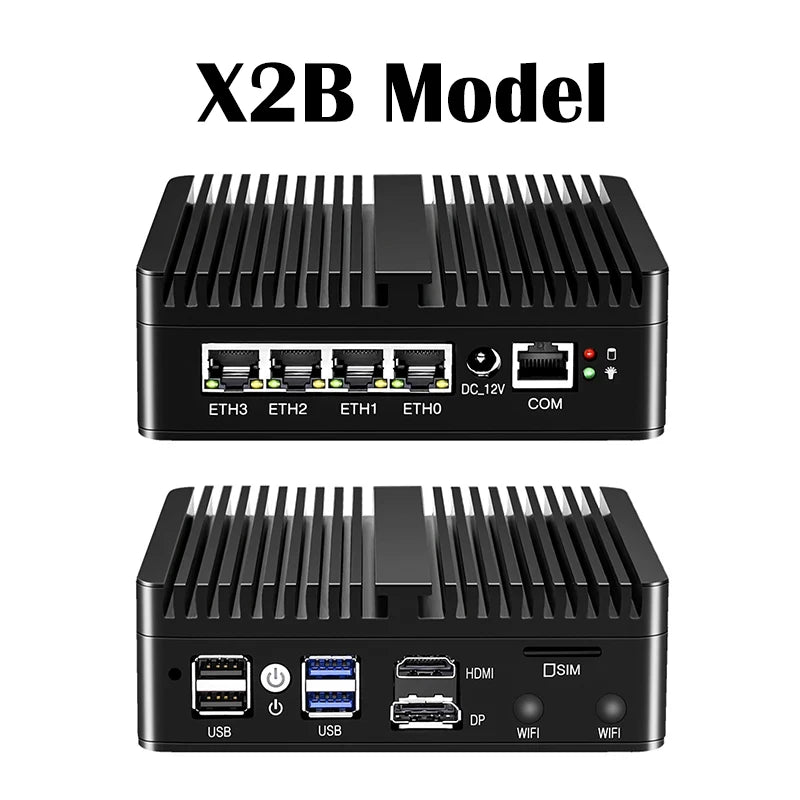 Topton Intel N150 Firewall Mini PC J6412 J5005 6305 4x2.5G i226 LAN Fanless Industrial Computer Router pfSense OPNsense Proxmox