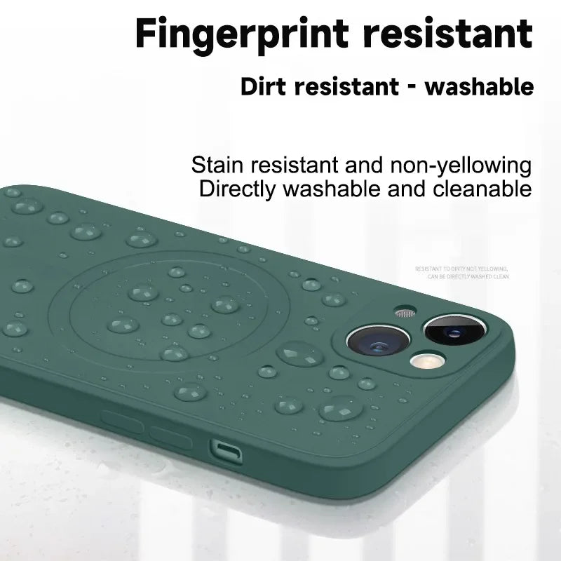 Liquid Silicone Shockproof Case For iPhone 18 17 16 15 14 13 12 11 Pro Max TPU Phone Magnetic Wireless Charger For Magsafe Cover