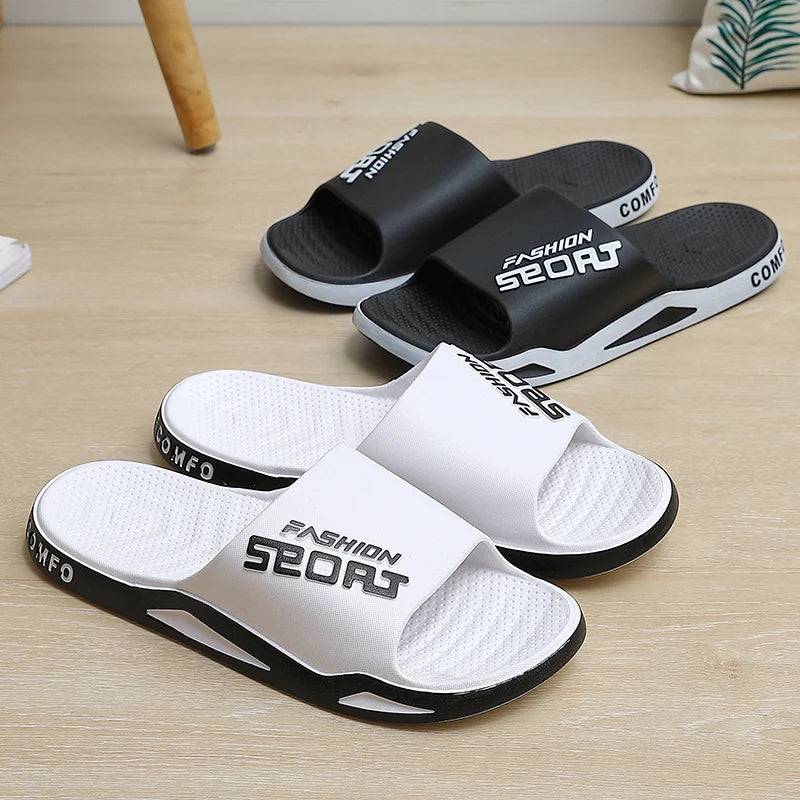 Herren Badeschuhe Große Größen Sommer Sport Stil Slides Anti-Rutsch Dicke Sohle Atmungsaktive Mode Slip-on Strand Freizeit Sandalen
