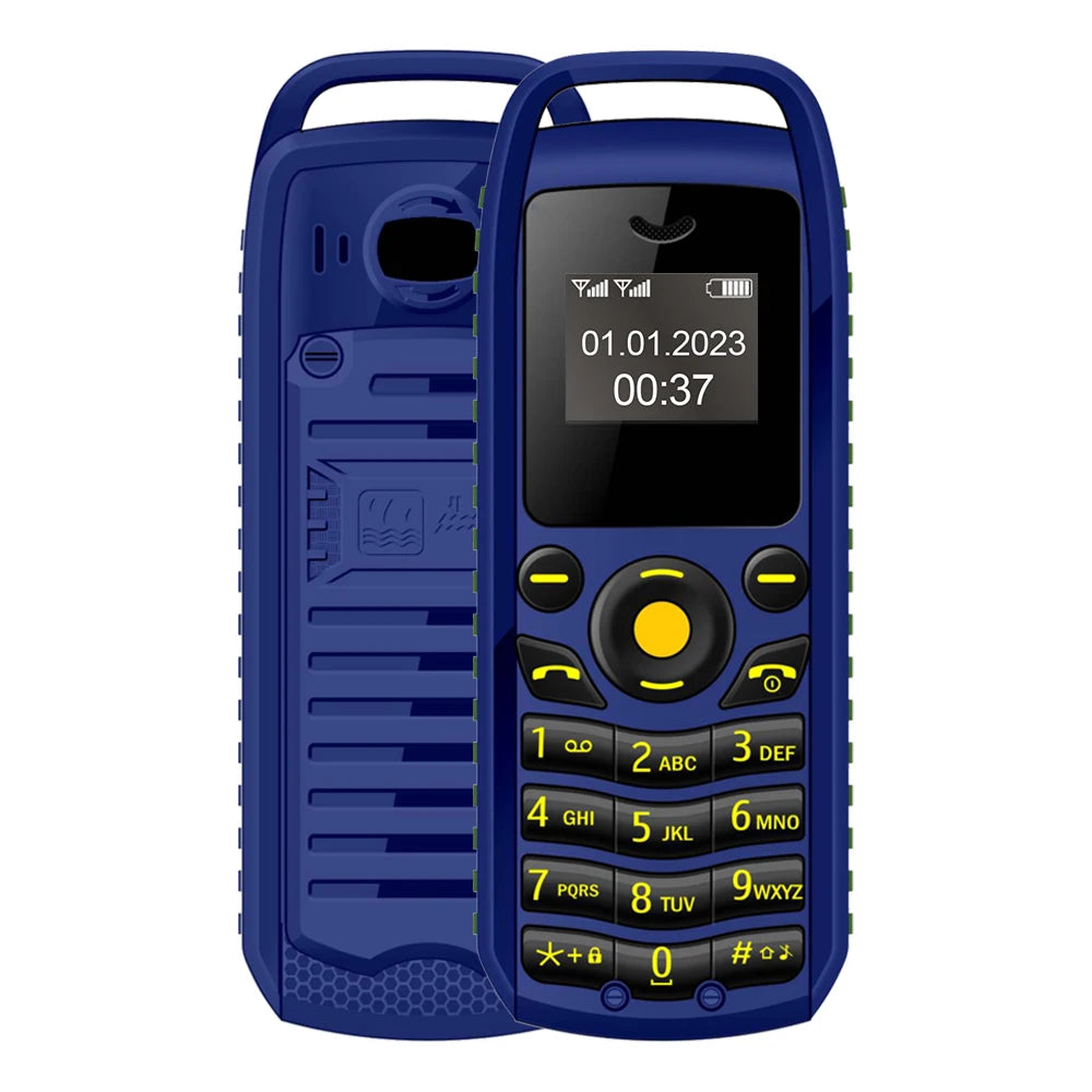 SERVO B25 Tasten-Minihandy 2 SIM Bluetooth Wähltelefon im Taschenformat strahlungsarm Blacklist-Alarm kleines Mobiltelefon für den Sport