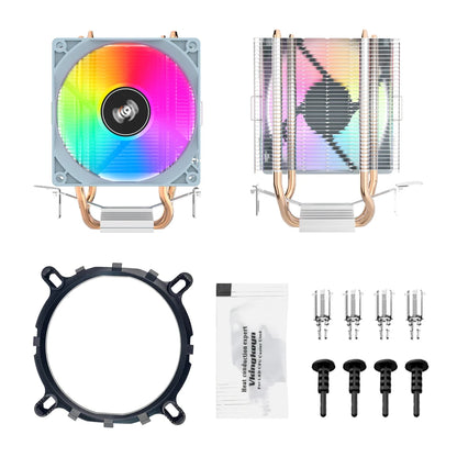 Aigo CPU-Kühler 2 4 6 Heatpipes PC-Radiator Kühlung 3-PIN PWM Leiser RGB-Lüfter für Intel 1700 1150 1155 1156 1366 AM2/AM3/AM4 AMD