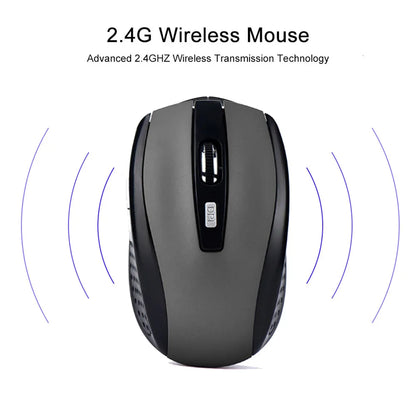 2.4G Funkmaus 2.4Ghz Gaming Maus 6D Optische Kabellose Maus Schlanke Mini Geräuschlose Mäuse DPI1600 für Macbook PC Laptop