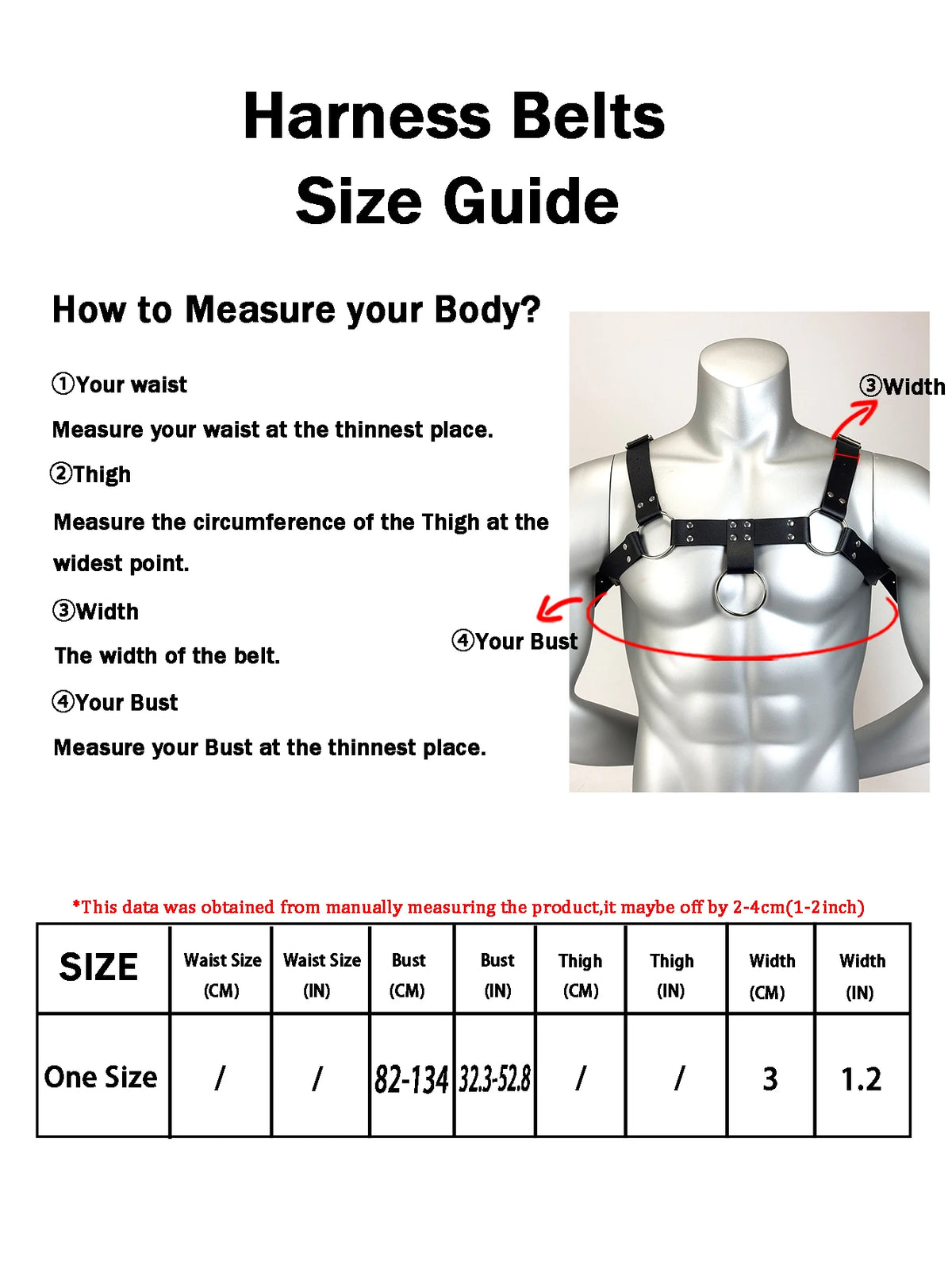 Men Fashionable PU Leather Harness Belts Street Style Gothic Belt Punk Rock Exotic Clothing Accessory Belt