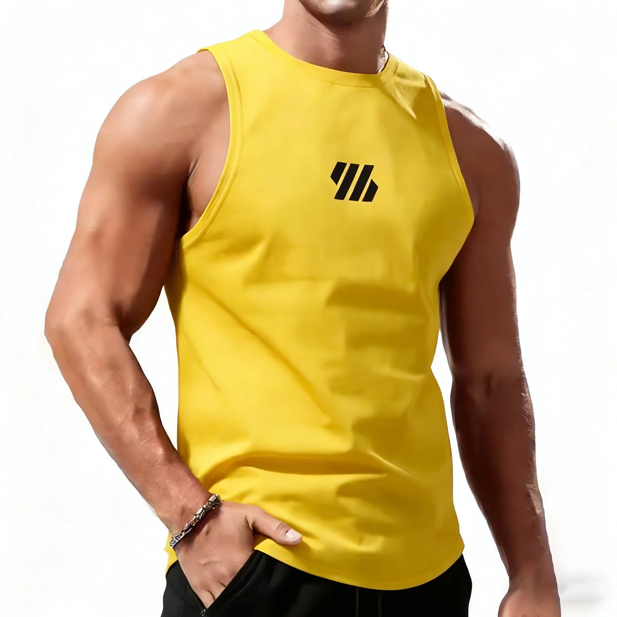 Men Sport Vest Summer Quick Dry Training Tanktop Workout Gym Singlets Man Fitness Tops Sleeveless Shirt Tee Running Tank Top Men