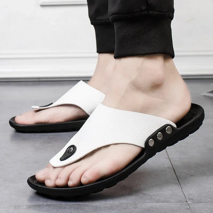 MAEDEF Neue Sandalen Schuhe Herren Sommer Herren Flip Flops Hochwertige Strandsandalen Anti-Rutsch Zapatos Hombre Freizeitschuhe Herren Pantoffeln