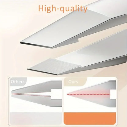 Ouriner Augenbrauenpinzetten-Set 4-teilig Edelstahl-Augenbrauenpinzetten Professionelles Beauty-Tool-Set für Gesichtshaare und einwachsende Haare