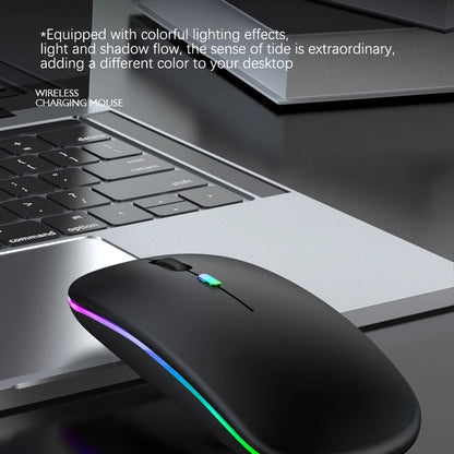 Wiederaufladbare kabellose Bluetooth-Maus mit 2,4-GHz-USB-RGB, 1600-DPI-Maus für Computer, Laptop, Tablet-PC, Macbook, Gaming-Maus, Gamer