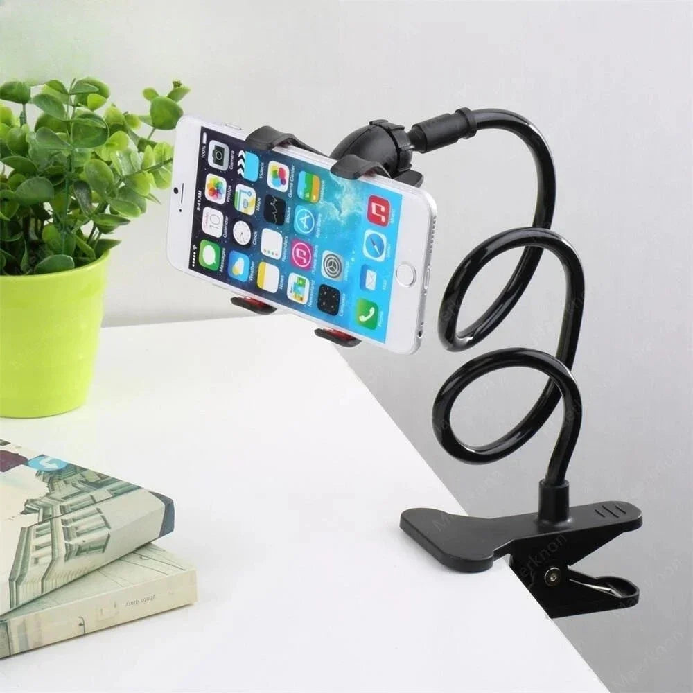 Verstellbarer Handyhalter mit langem Arm | Universelle Bett-Schreibtischhalterung | Passend für iPhone Samsung Xiaomi Huawei alle Modelle