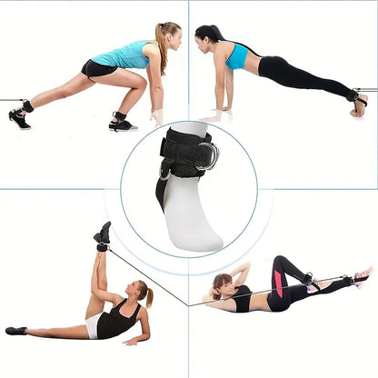 1PC Gepolsterte Knöchelriemen Knöchelriemen für Kabelzugmaschinen Doppelte D-Ring Fitness Knöchelmanschetten für das Fitnessstudio Rabatt-Beinstrecker