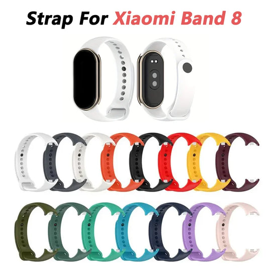 Silicone Strap for Xiaomi Mi Band 8 Strap NFC Sport Rubber Bracelet pulseira Correas Xiaomi Smart Band 8 Accessories