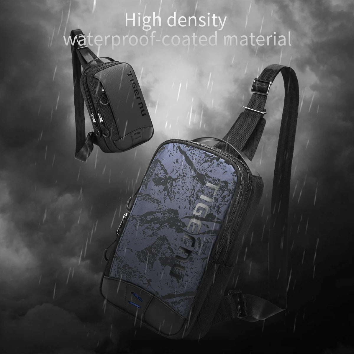 Tigernu Brusttasche für Herren im coolen Stil Herren Schultertasche 9,7 Zoll IPad Tasche Lässige Herrentasche Umhängetasche Leichte Mini-Taschen