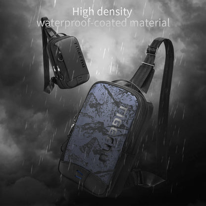 Tigernu Brusttasche für Herren im coolen Stil Herren Schultertasche 9,7 Zoll IPad Tasche Lässige Herrentasche Umhängetasche Leichte Mini-Taschen