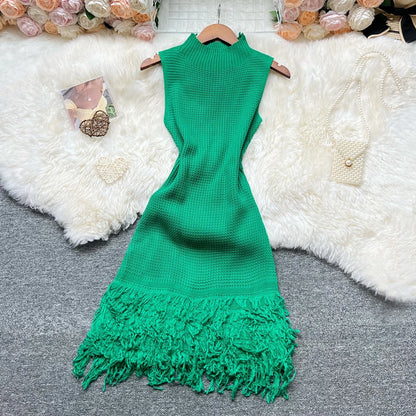 YuooMuoo Damenkleid 2026 Neue Sommermode Sexy durchbrochene Nähte ärmelloses Bodycon Partykleid Koreanische Damen Strand Vestidos