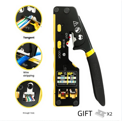 6088 Durchgangsloch-Crimper 8P6P Dual-Use Zange für RJ45 Punch-Down RJ45 Kristallkopf