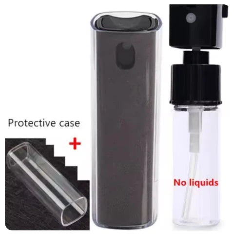 2-in-1 Handy Displayreiniger Spray Tragbarer Tablet-Telefon-Touchscreen-Reiniger Mikrofasertuch-Set Glas Mini-Reinigungs-Artefakt
