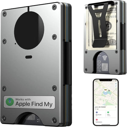 Geldbörse Integriertem Airtag-Chip RFID Blockierendem Kreditkartenfach