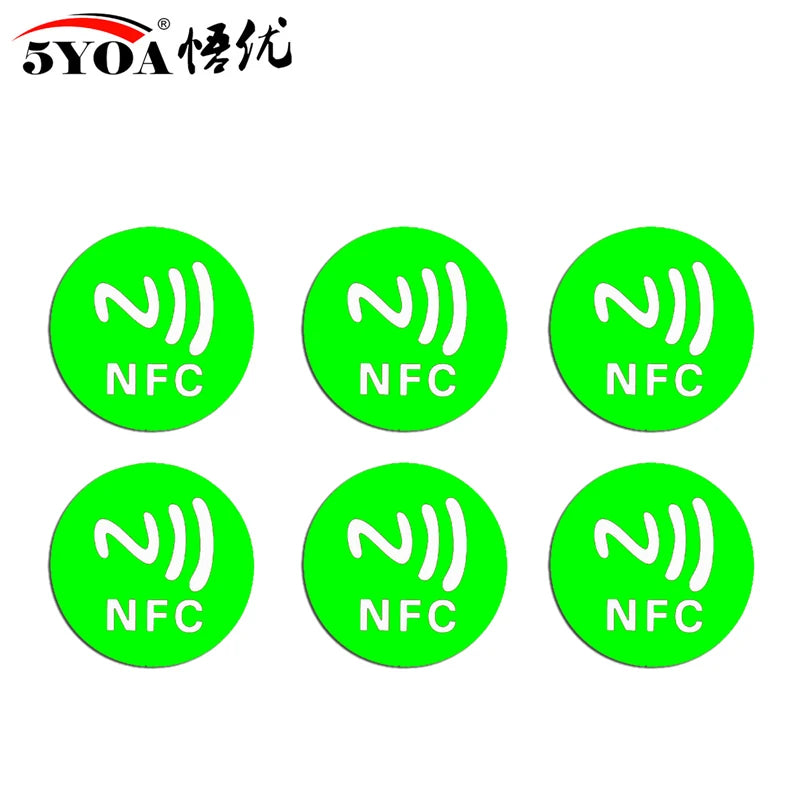 6 Stück NFC Ntag213 Ntag215 Ntag216 TAG Aufkleber 213 13,56MHz Universelles Etikett RFID Token Patrol Ultralight für Amiibo Etc
