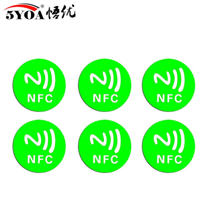6 Stück NFC Ntag213 Ntag215 Ntag216 TAG Aufkleber 213 13,56MHz Universelles Etikett RFID Token Patrol Ultralight für Amiibo Etc