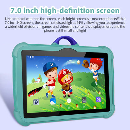 7-Zoll-Kinder-Tablet-PC mit Android 13, Quad-Core-Prozessor, 4 GB RAM, 64 GB ROM – ideal zum Lernen und für Bildungszwecke. Preiswert und einfach im Design.